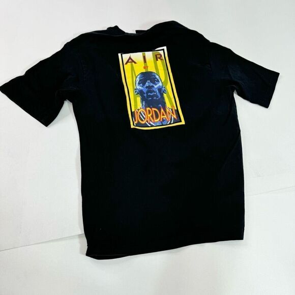Jordan Nike Shirt Mens Medium Black Air Jordan Short-Sleeve Pullover Top Sporty - Picture 7 of 8